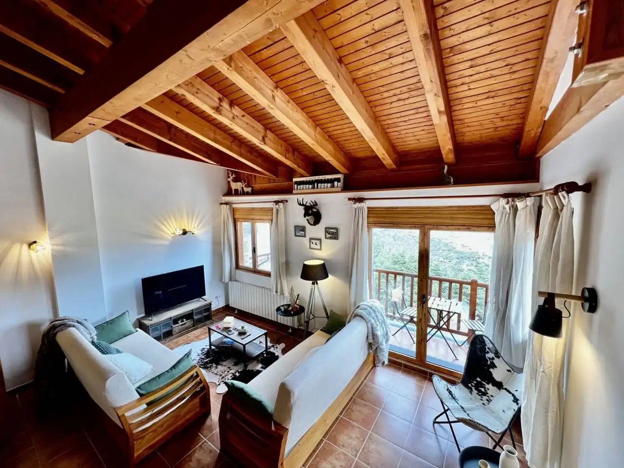 Sala de estar de Apartamento de alquiler en Alp con Calefacción, Terraza y Amueblado