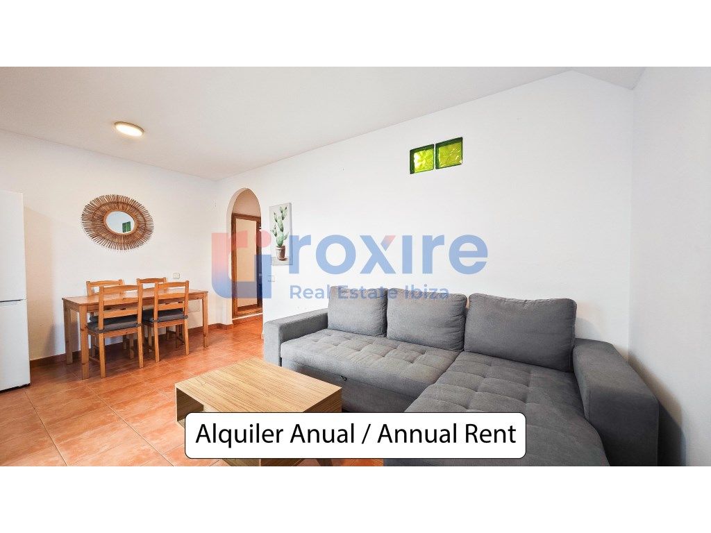 Sala d'estar de Apartament de lloguer en Sant Josep de sa Talaia amb Aire condicionat, Terrassa i Forn
