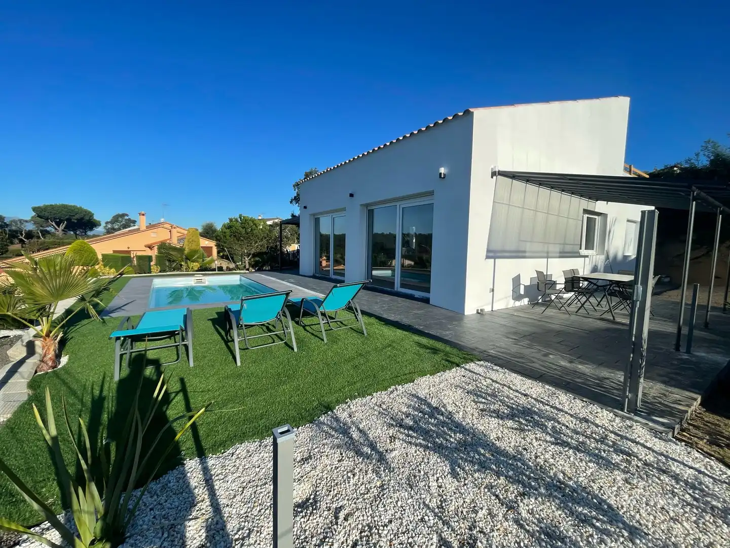 Vista exterior de Casa o chalet en venta en Vidreres con Calefacción, Jardín privado y Terraza