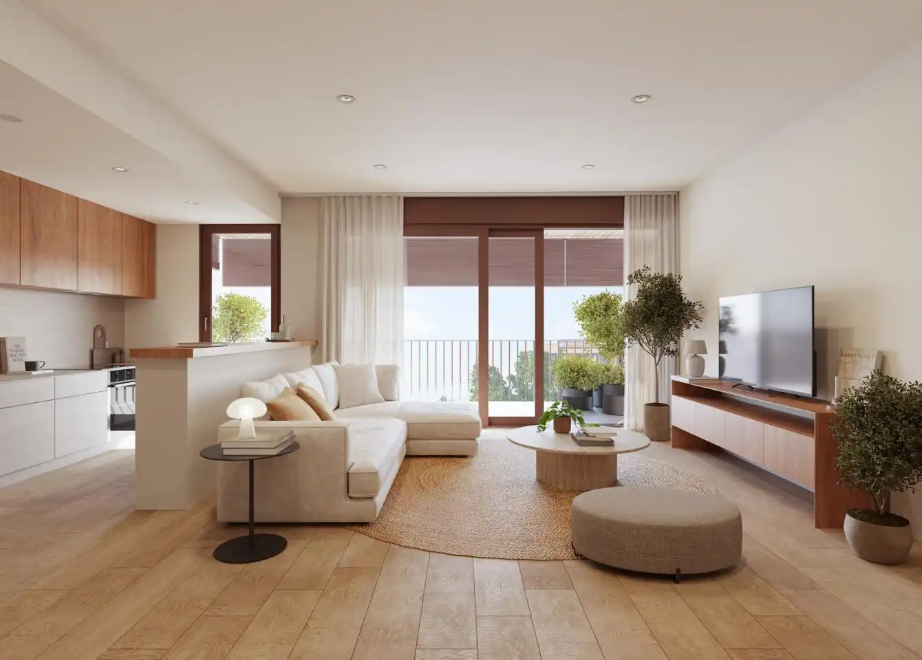 Living room of Flat for sale in Vila-seca  with Parquet flooring and Terrace