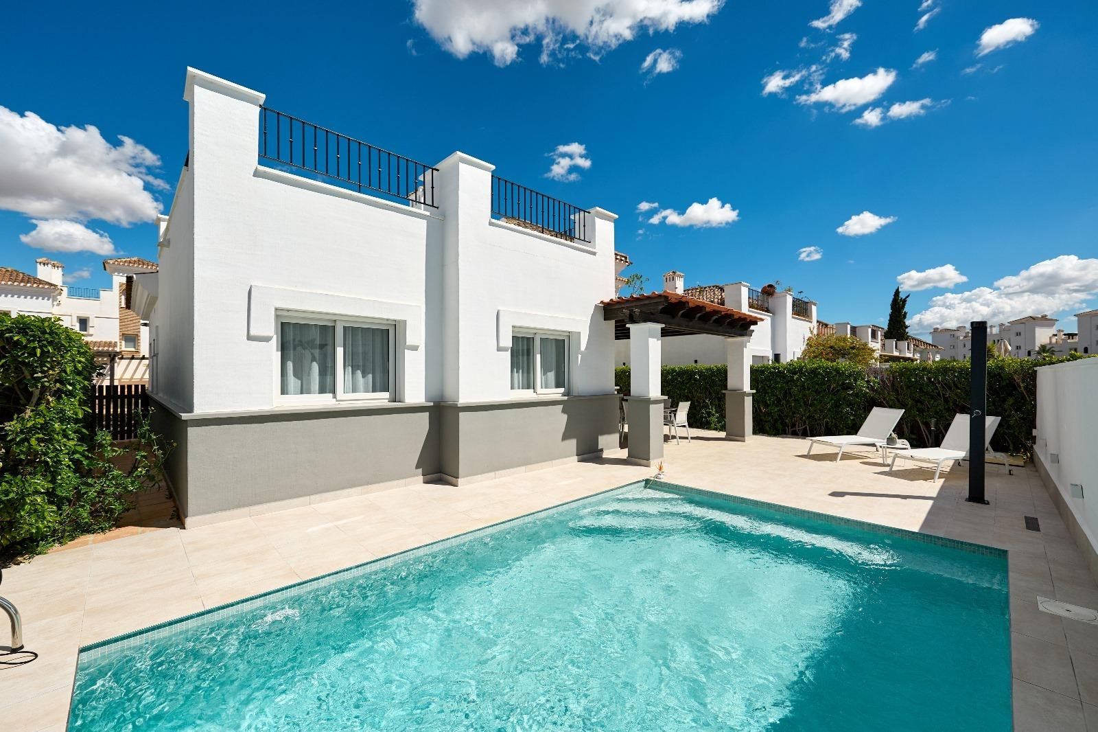 Piscina de Casa o xalet en venda en Torre-Pacheco amb Aire condicionat, Jardí privat i Terrassa