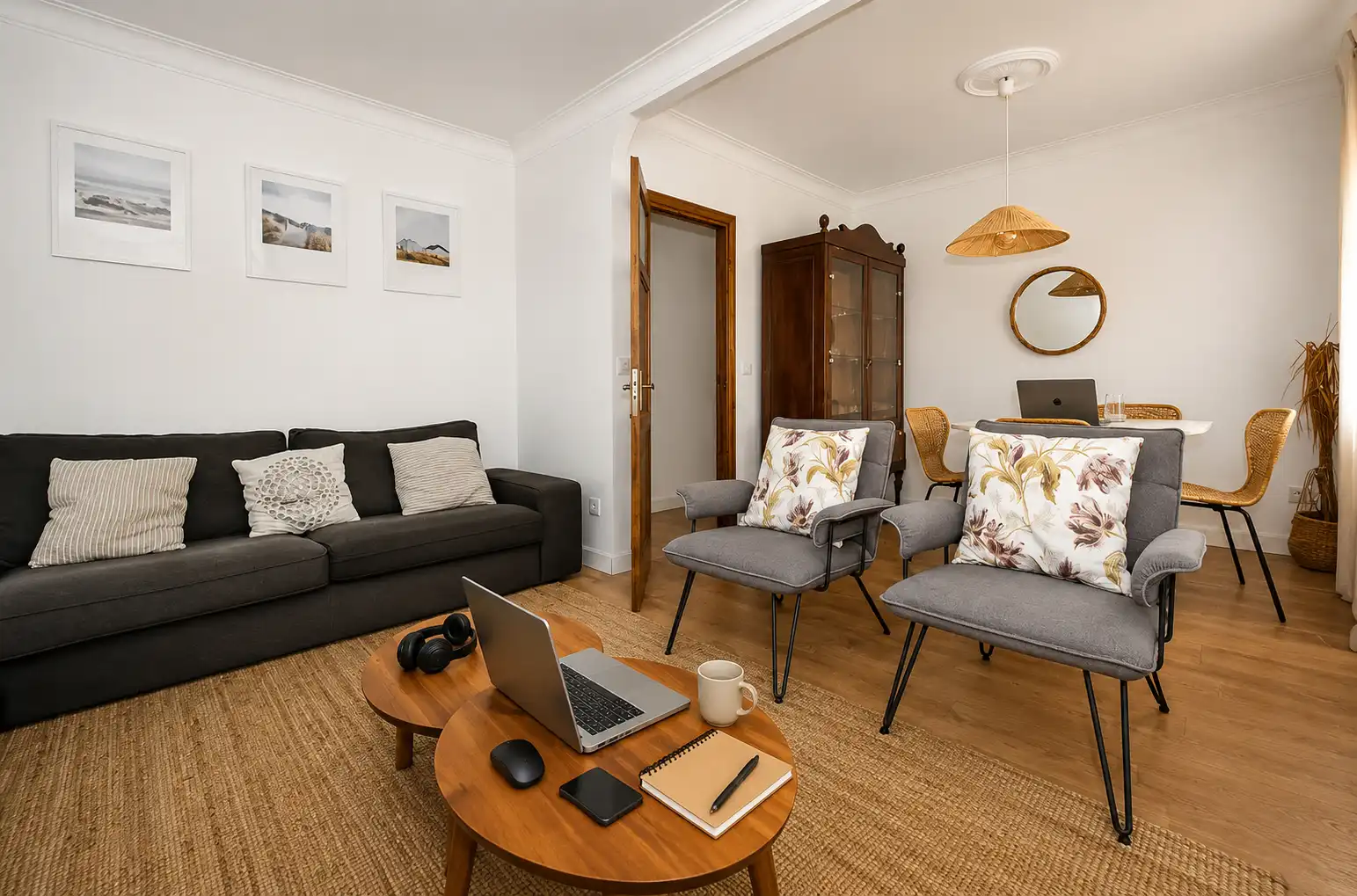 Living room of Flat for rent in Santander  with Heating, Terrace and Furnished