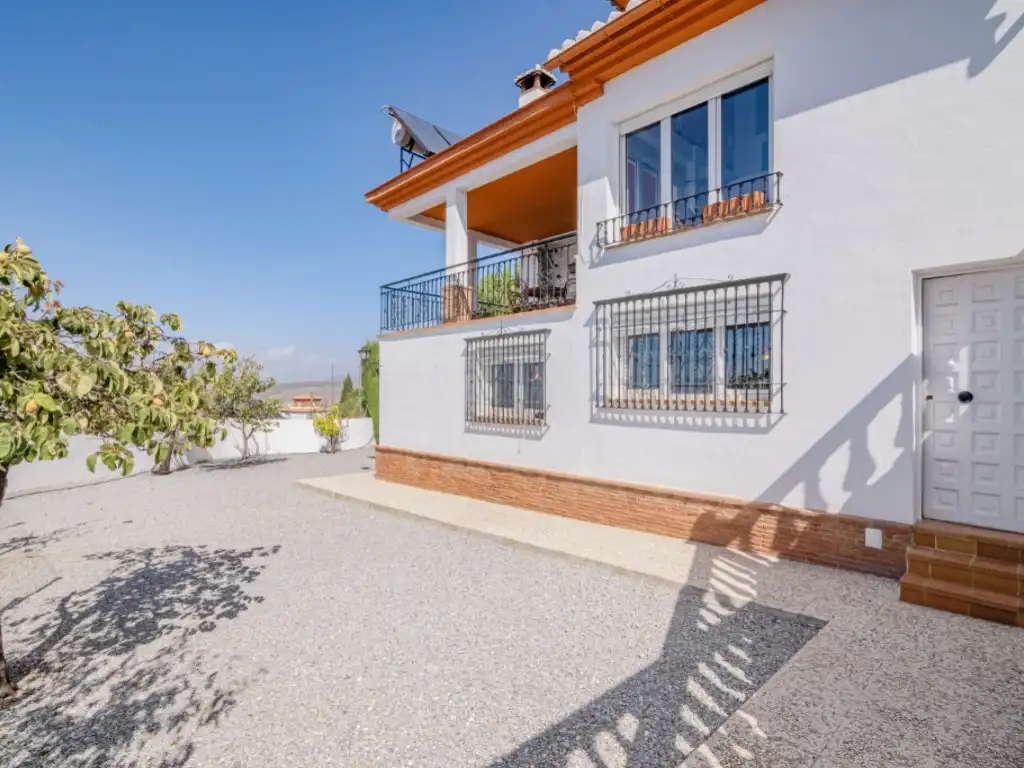 Vista exterior de Casa o chalet en venta en Monachil con Jardín privado, Terraza y Piscina