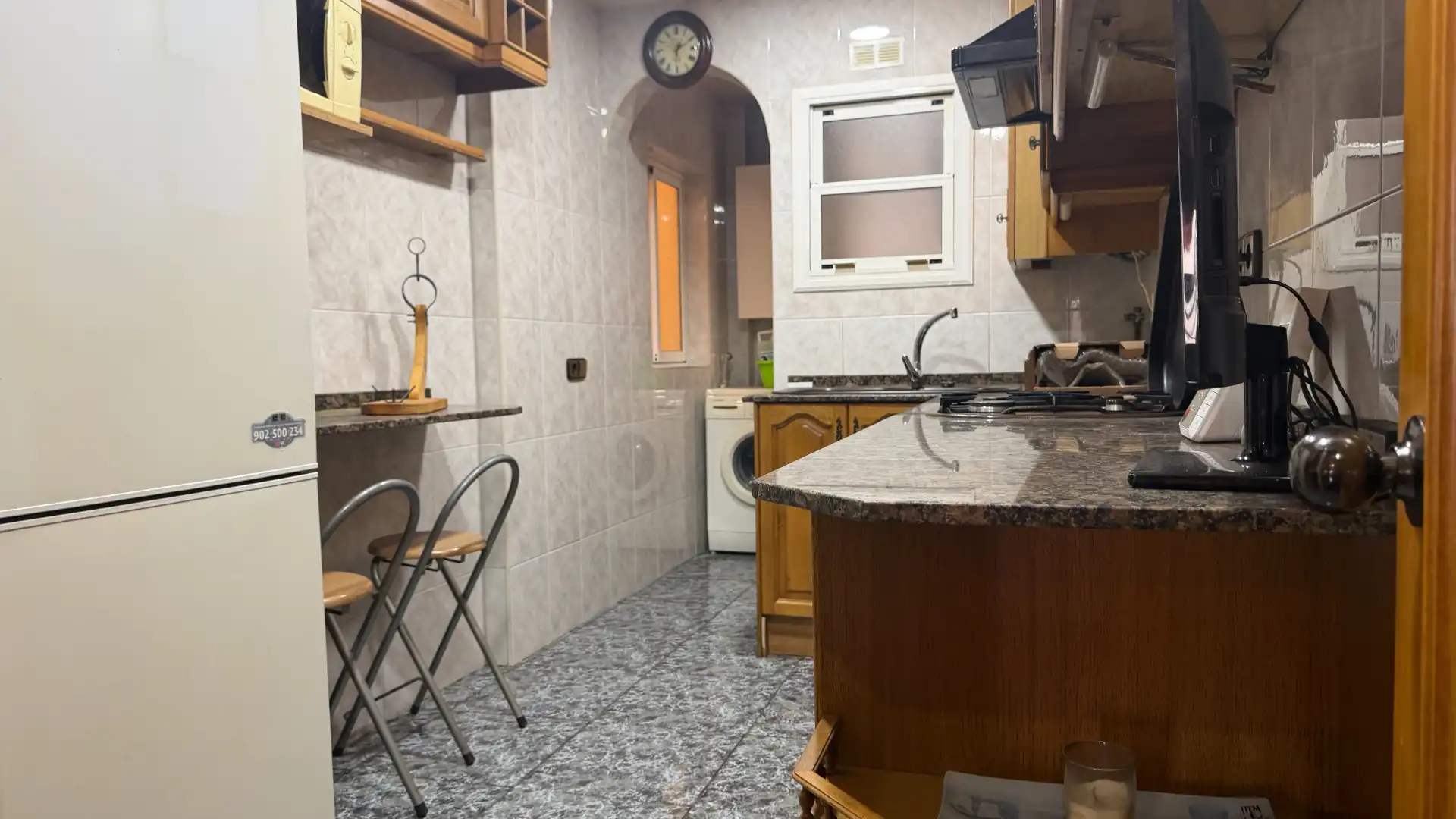 Kitchen of Flat for sale in Badalona  with Air Conditioner and Balcony