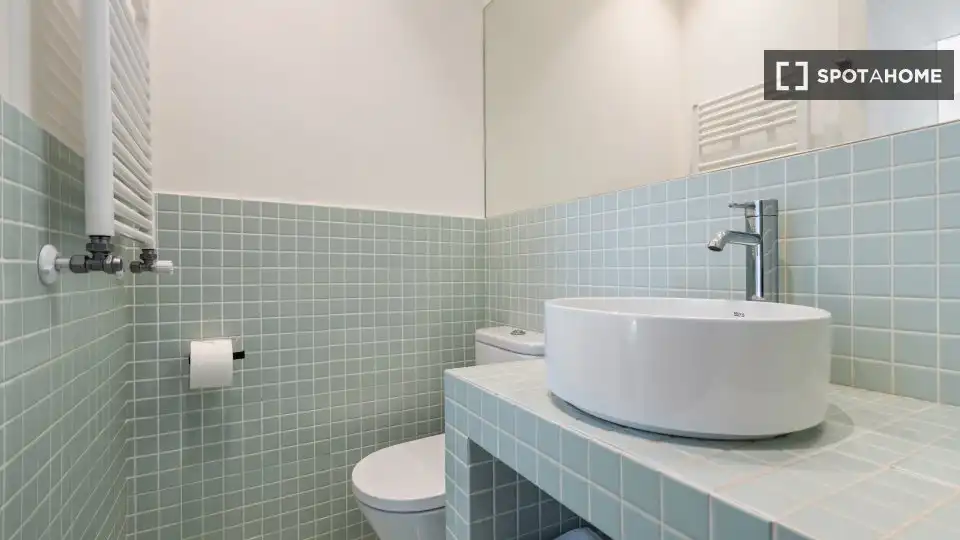 Bany de Apartament per a compartir en Madrid amb Aire condicionat, Calefacció i Terrassa