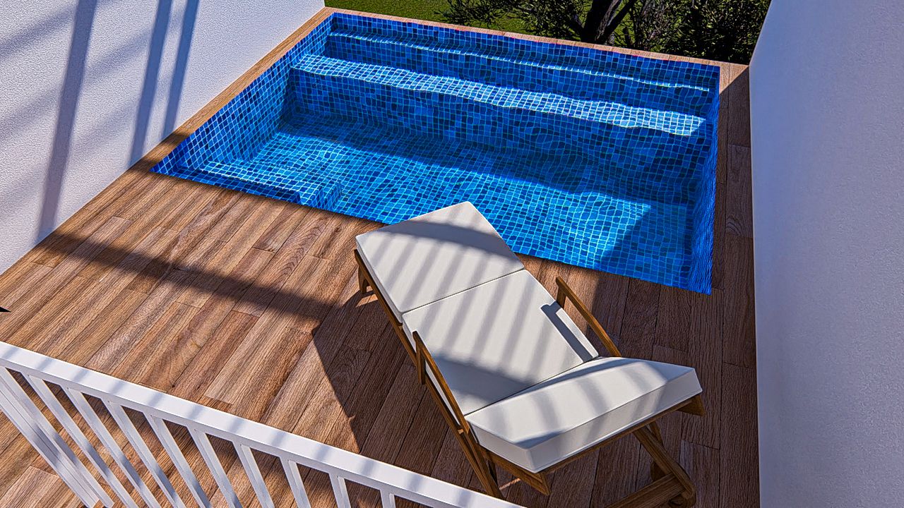 Swimming pool of Single-family semi-detached for sale in Cambrils  with Air Conditioner, Heating and Private garden