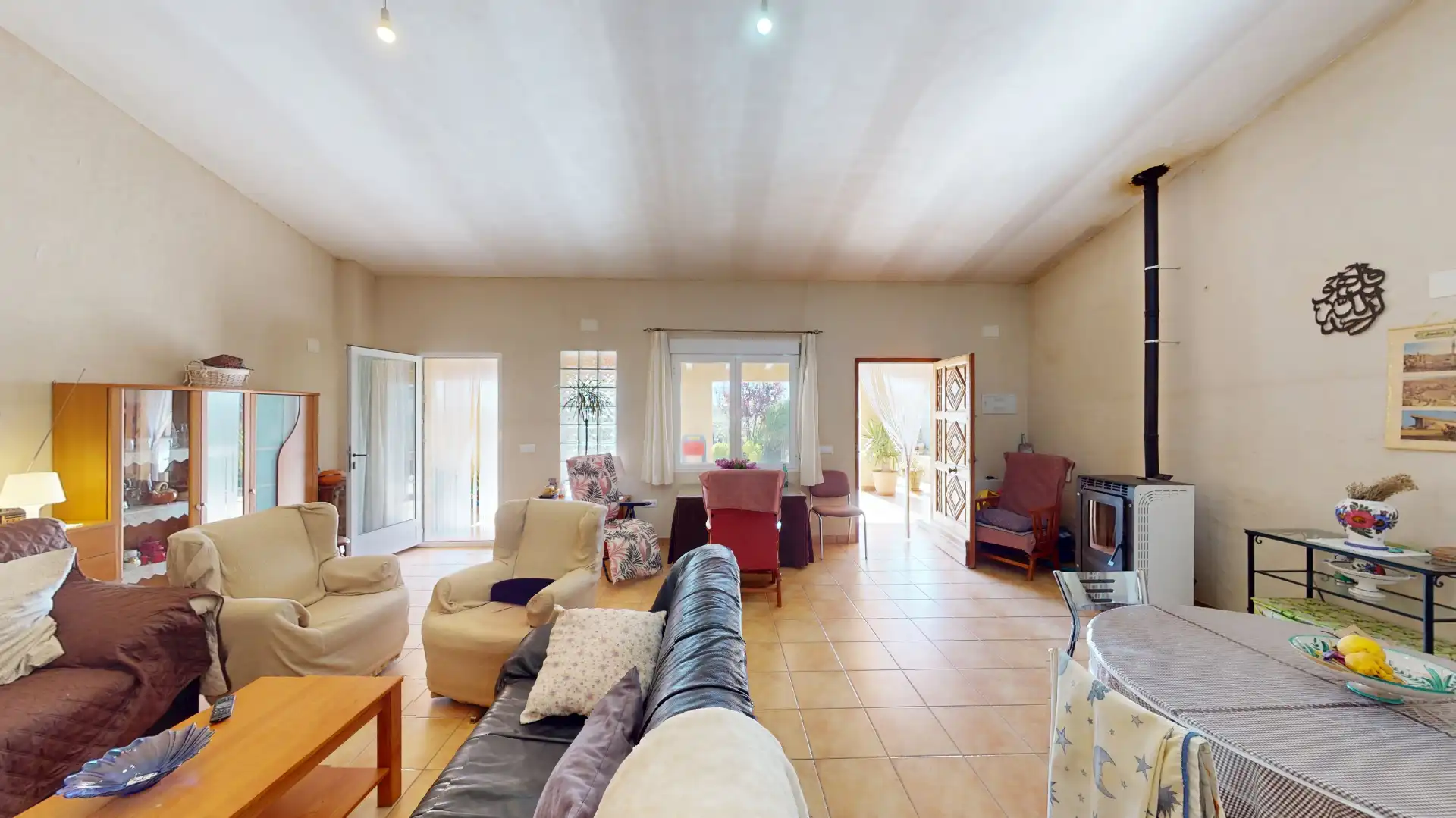 Living room of Houses for sale in Pozohondo  with Furnished