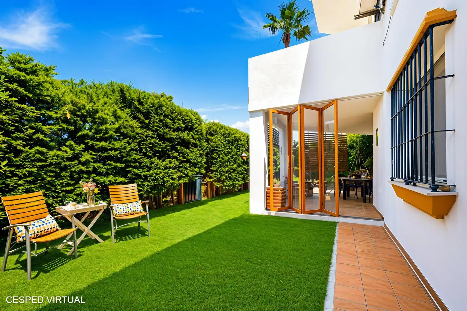 Terrasse von Wohnungen zum Verkauf in Chiclana de la Frontera mit Privatgarten und Gemeinschaftspool