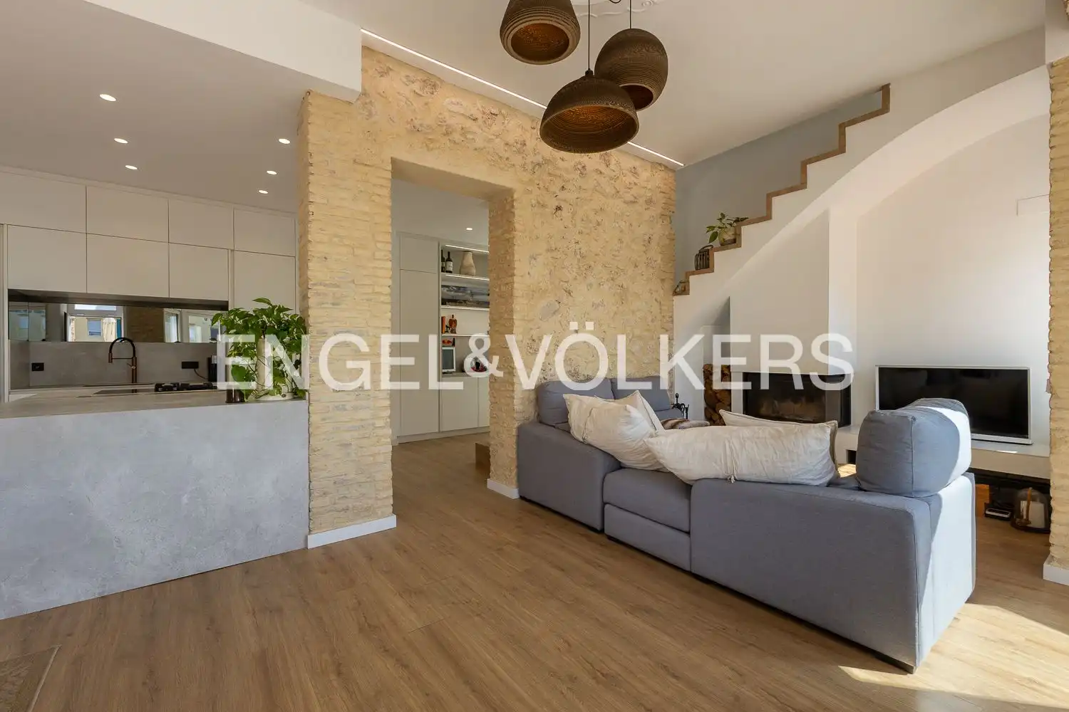 Sala de estar de Casa o chalet de alquiler en Cullera con Calefacción, Parquet y Terraza