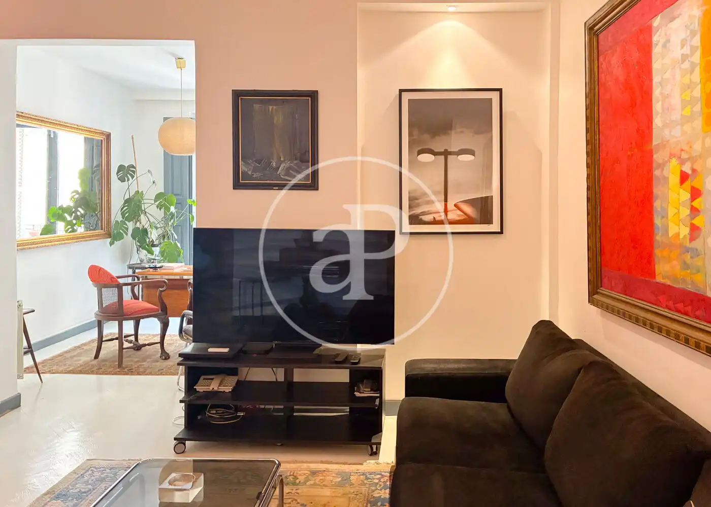 Living room of Flat for rent in Madrid  with Heating and Furnished