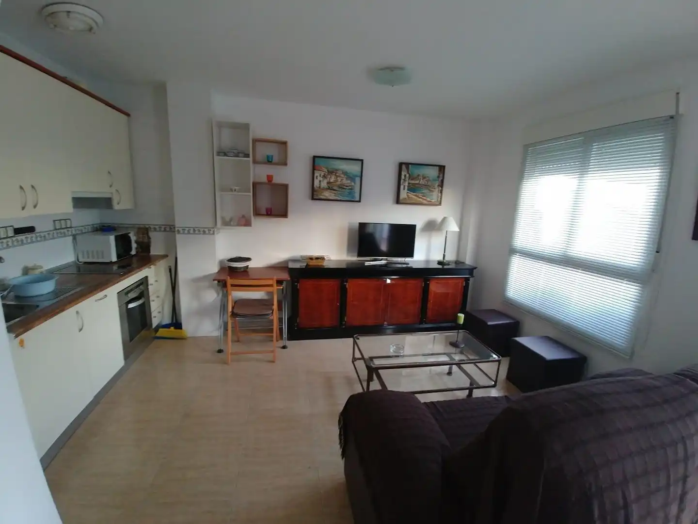 Sala d'estar de Àtic de lloguer en El Ejido amb Aire condicionat, Terrassa i Moblat
