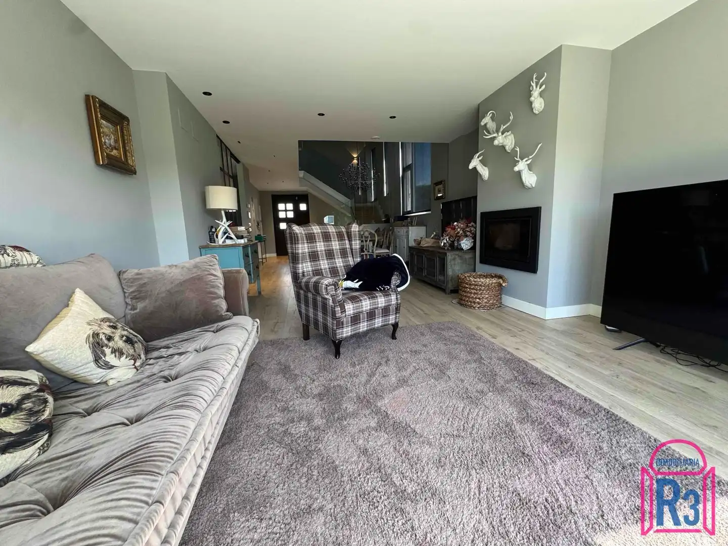 Sala de estar de Casa o chalet en venta en León Capital  con Calefacción y Piscina