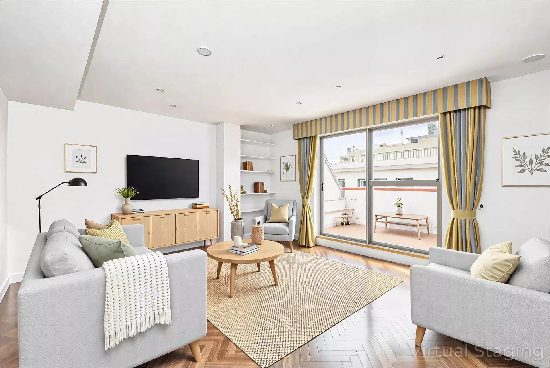 Living room of Flat for sale in  Madrid Capital  with Air Conditioner and Terrace
