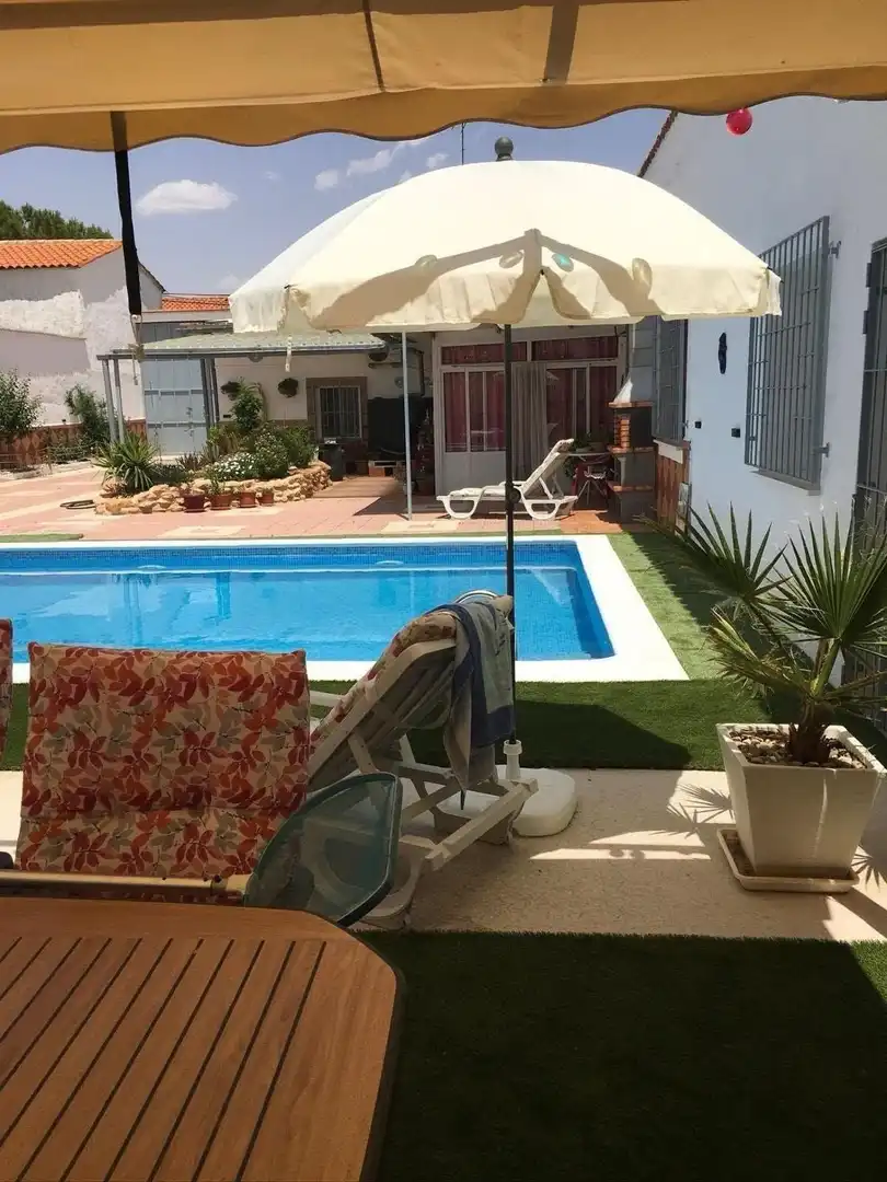 Piscina de Finca rústica en venda en Alcázar de San Juan amb Aire condicionat, Jardí privat i Terrassa