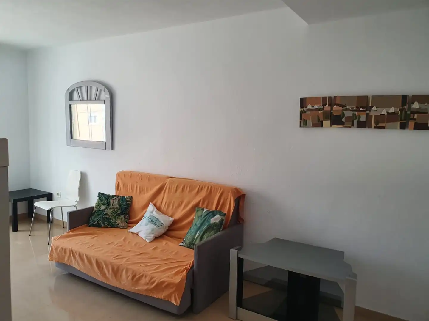 Sala de estar de Piso de alquiler en Roquetas de Mar con Aire acondicionado, Calefacción y Terraza