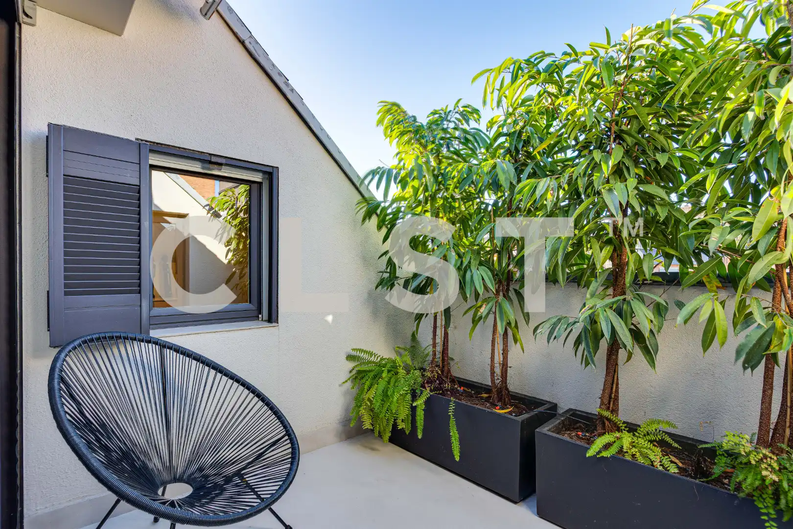 Terrasse von Dachboden zur Miete in Barcelona mit Klimaanlage, Heizung und Parkett