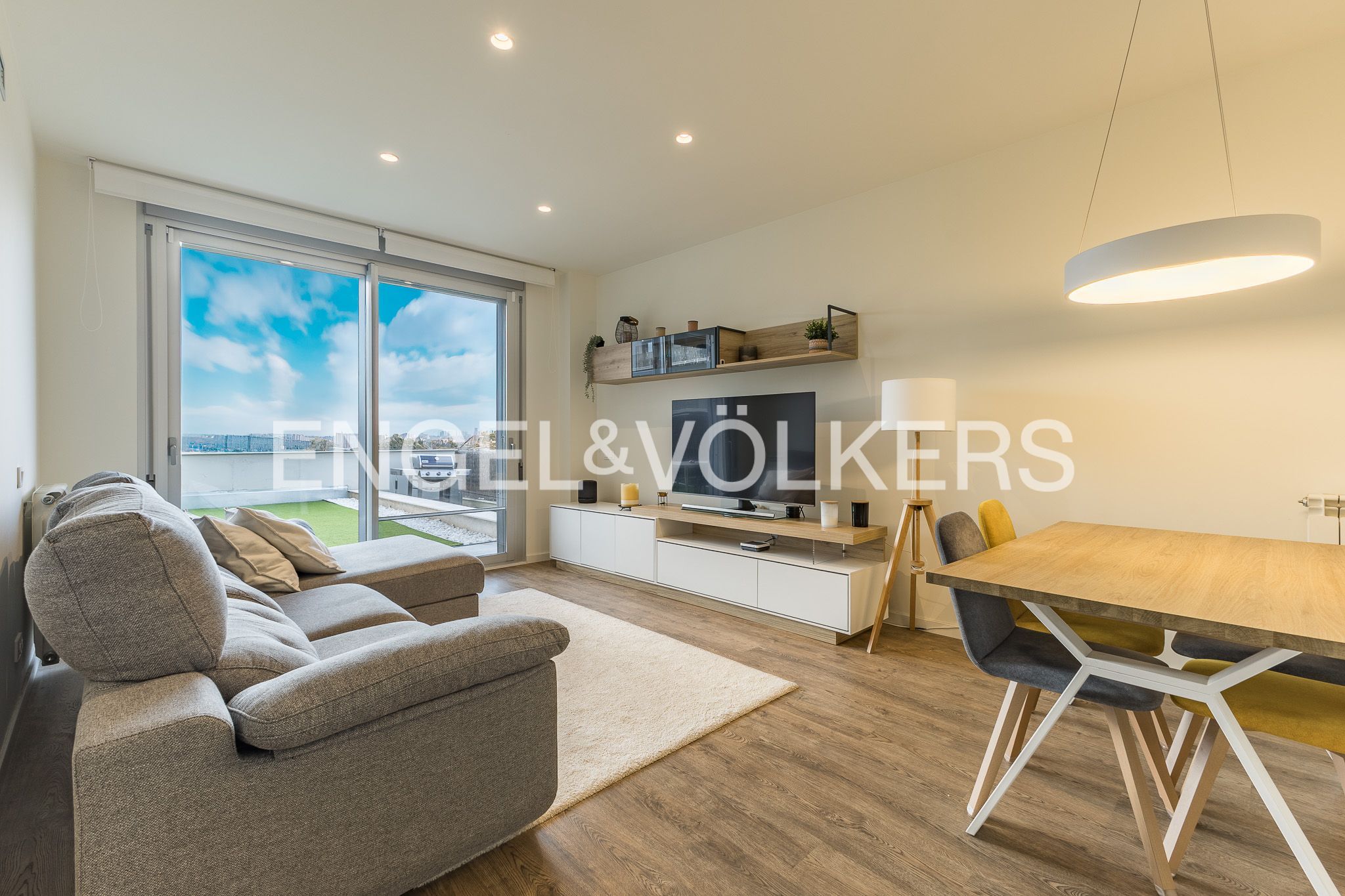 Sala d'estar de Apartament en venda en Sabadell amb Aire condicionat, Calefacció i Jardí privat