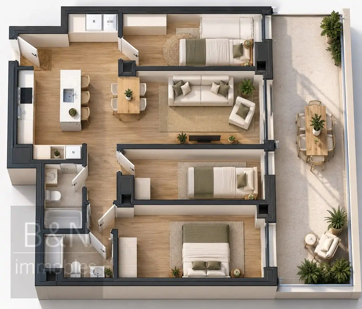 Flat with pool for sale in Nord-oest, imagen 2