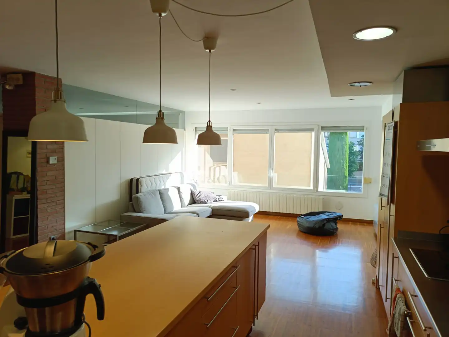 Sala de estar de Piso en venta en Caldes de Montbui con Calefacción, Parquet y Amueblado