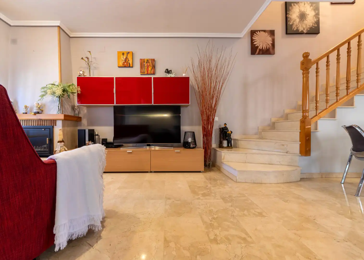 Sala d'estar de Casa adosada en venda en Cambrils amb Aire condicionat, Calefacció i Jardí privat