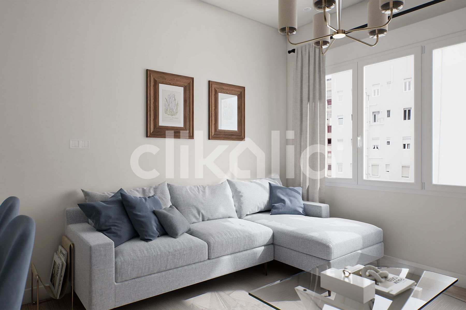 Living room of Flat for sale in  Madrid Capital  with Air Conditioner and Heating