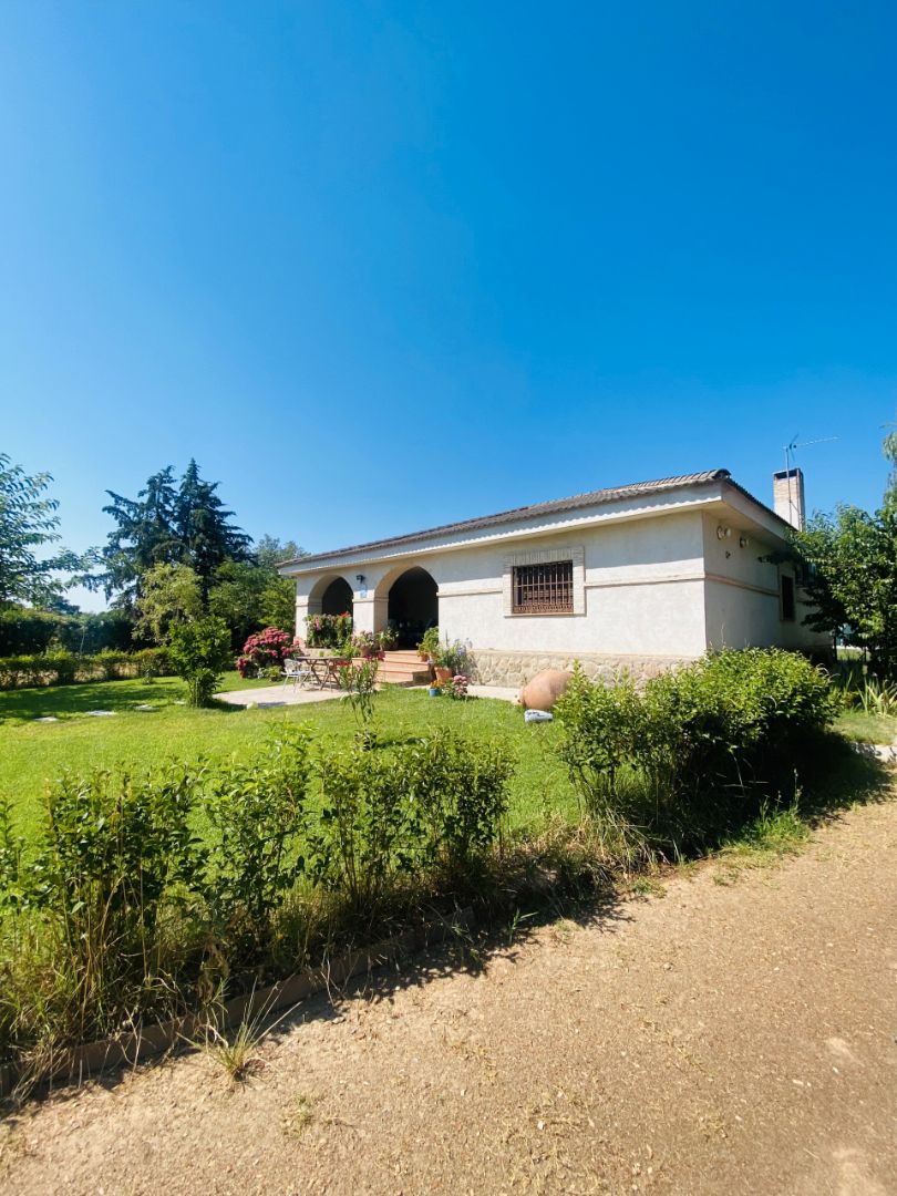 Jardí de Casa o xalet en venda en San Román de los Montes amb Aire condicionat, Jardí privat i Piscina