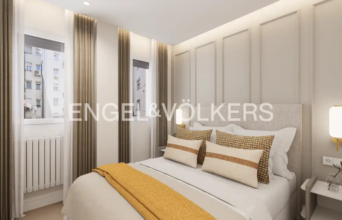 Schlafzimmer von Wohnung zum Verkauf in Madrid mit Klimaanlage, Heizung und Parkett