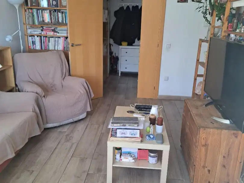 Sala de estar de Piso en venta en  Madrid Capital con Aire acondicionado y Balcón