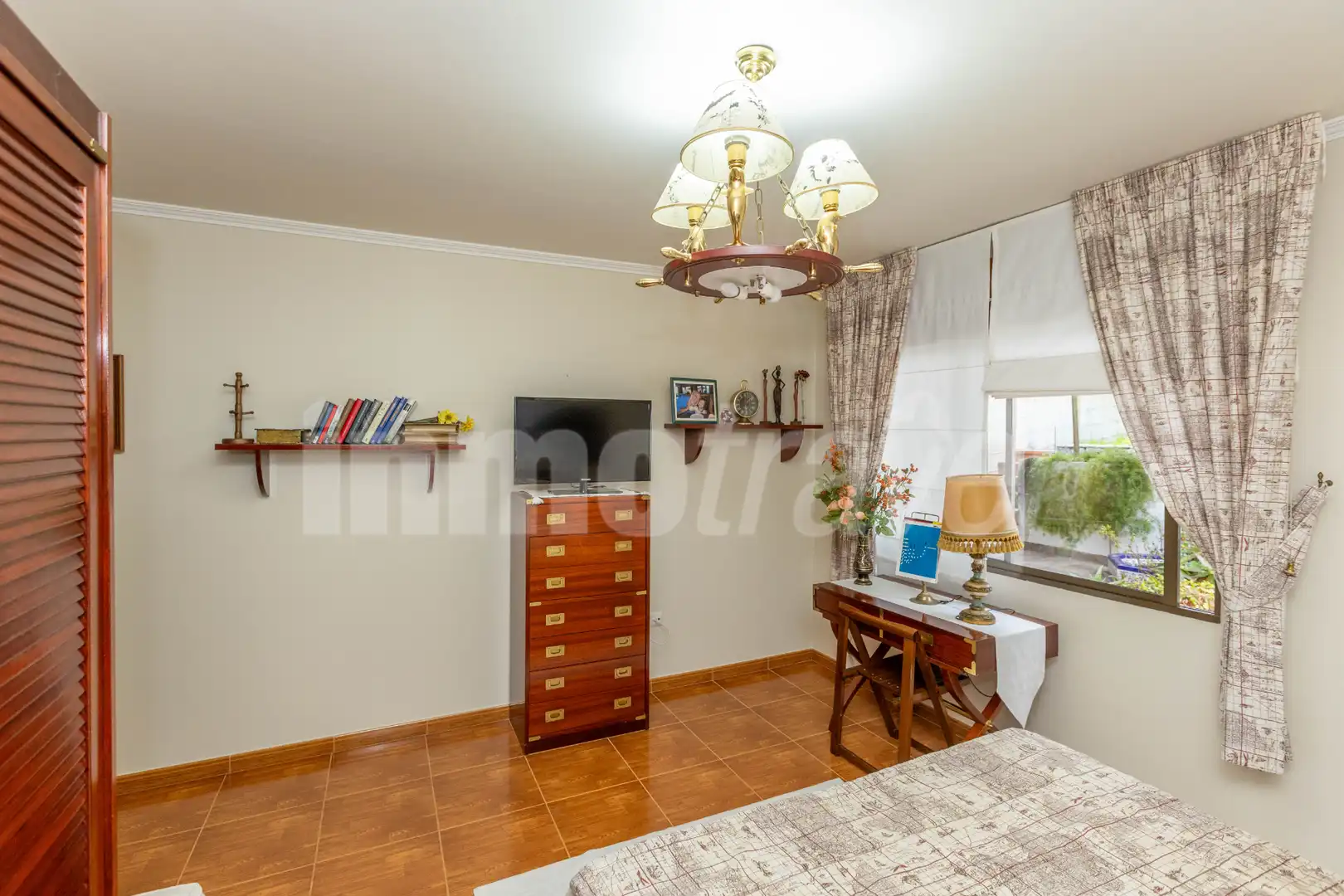 Schlafzimmer von Wohnung zum Verkauf in Sanxenxo mit Privatgarten, Terrasse und Möbliert