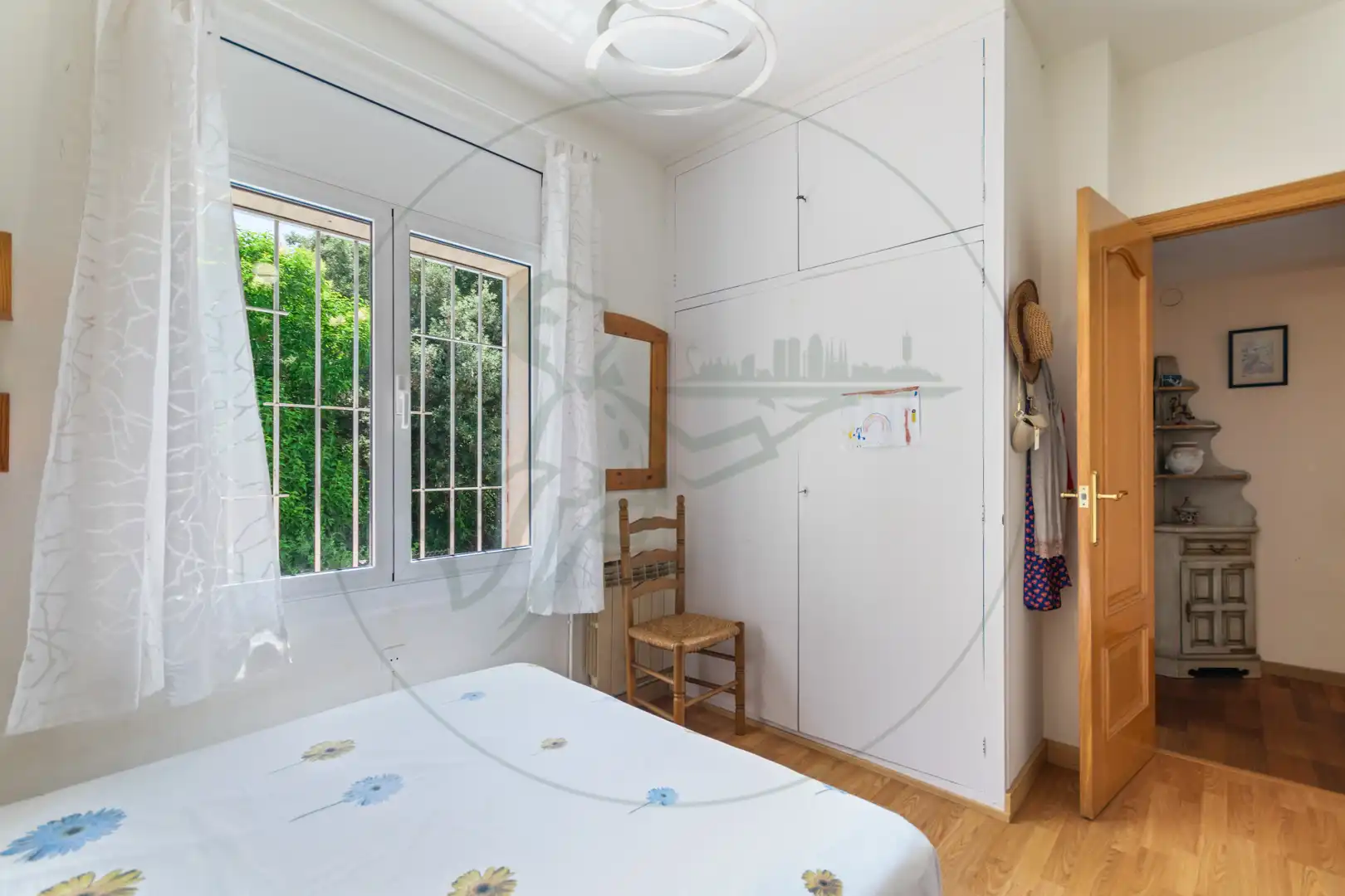 Bedroom of Houses for sale in Sant Cugat del Vallès  with Heating, Private garden and Parquet flooring