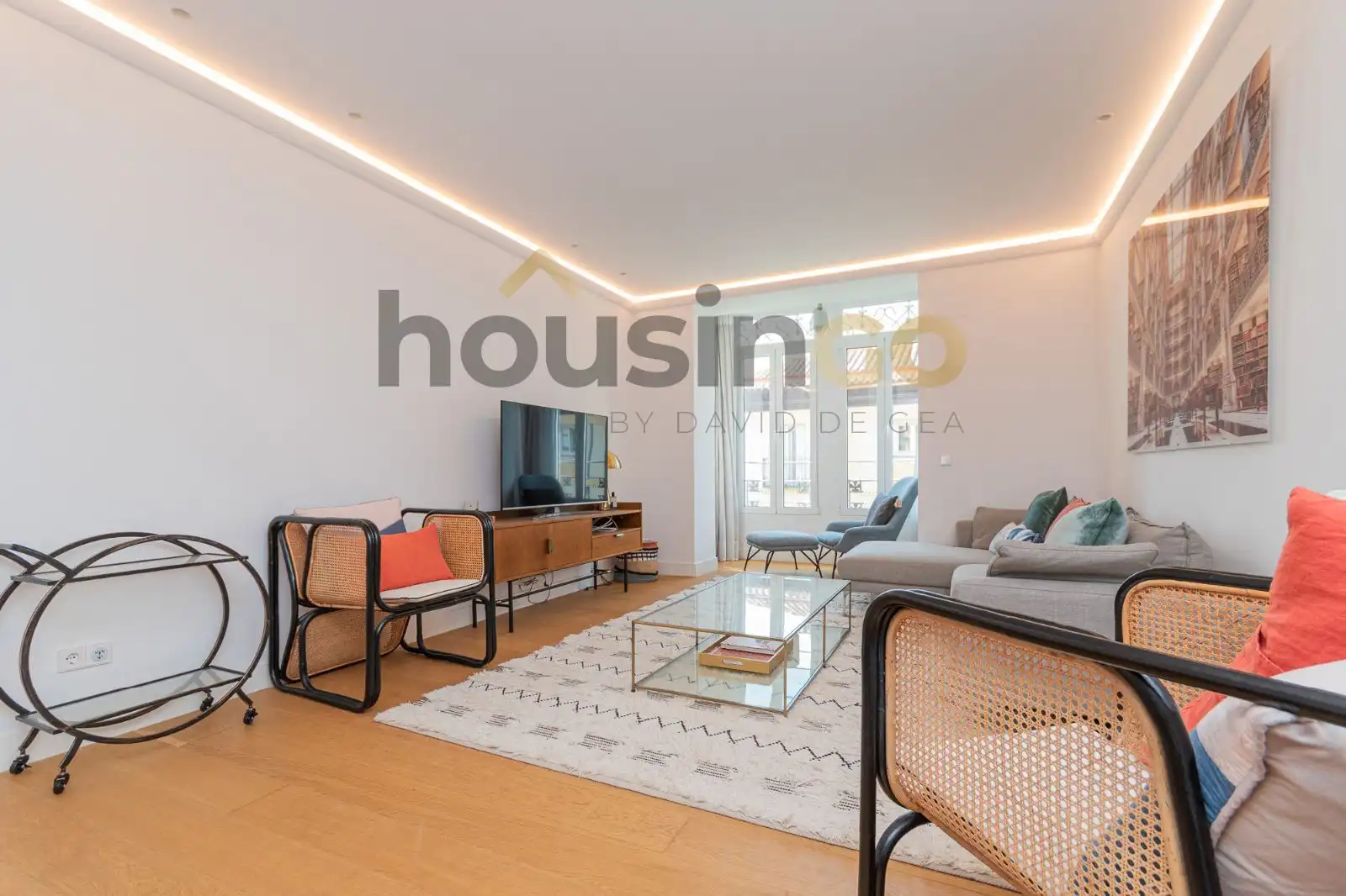 Wohnzimmer von Wohnung zur Miete in Madrid mit Klimaanlage, Heizung und Abstellraum