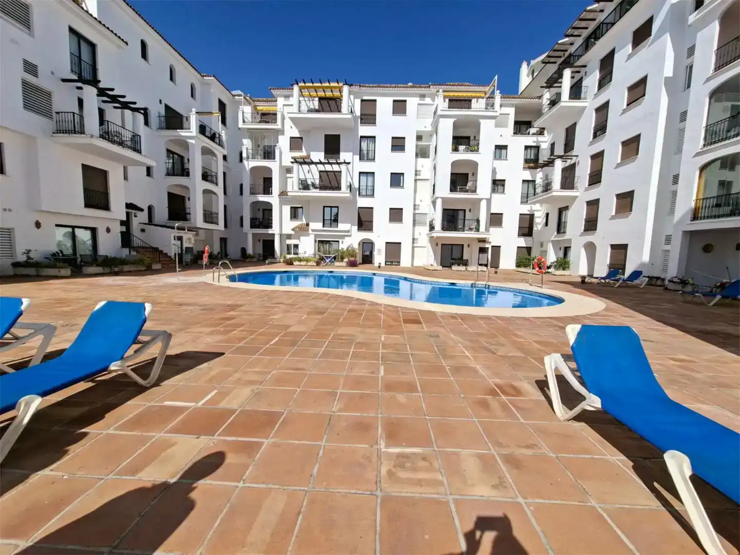 Exterior view of Flat for sale in Manilva  with Air Conditioner and Swimming Pool