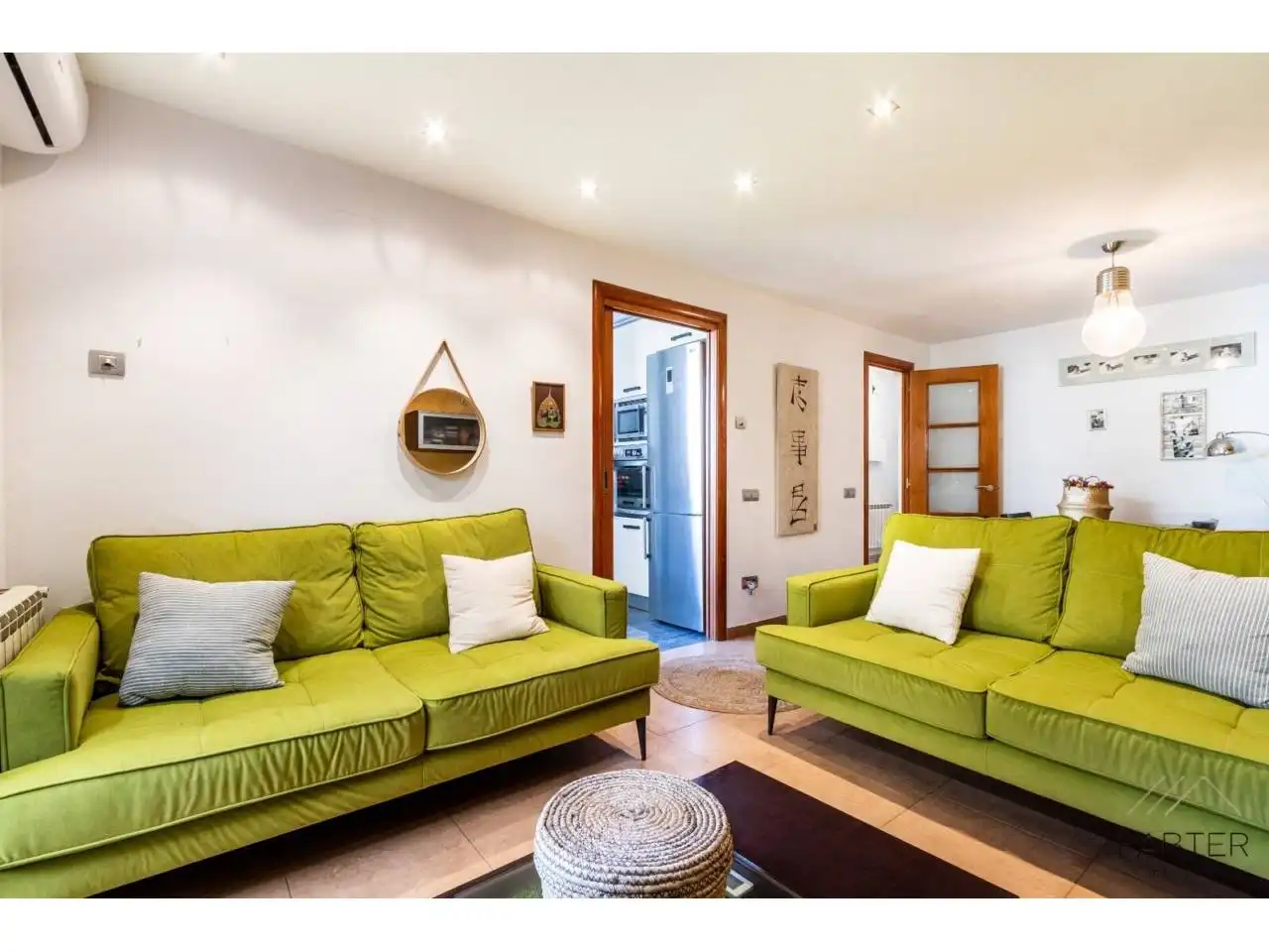 Wohnzimmer von Dachboden zum Verkauf in Terrassa mit Klimaanlage, Heizung und Terrasse