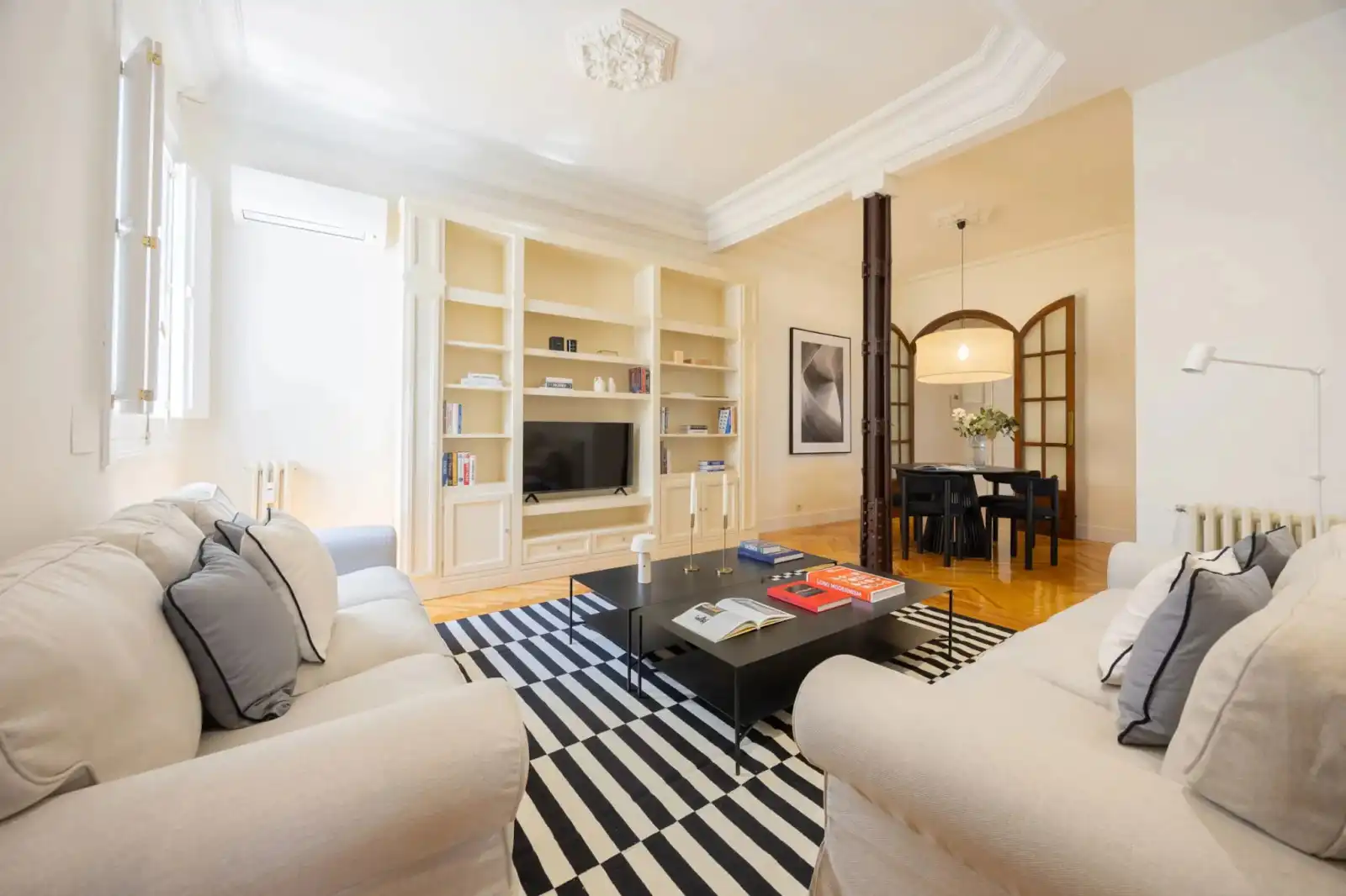 Sala d'estar de Pis de lloguer en Barrio de Salamanca