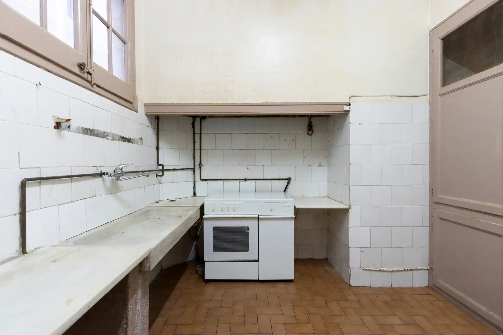 Kitchen of Flat for sale in Barcelona  with Heating, Terrace and Balcony