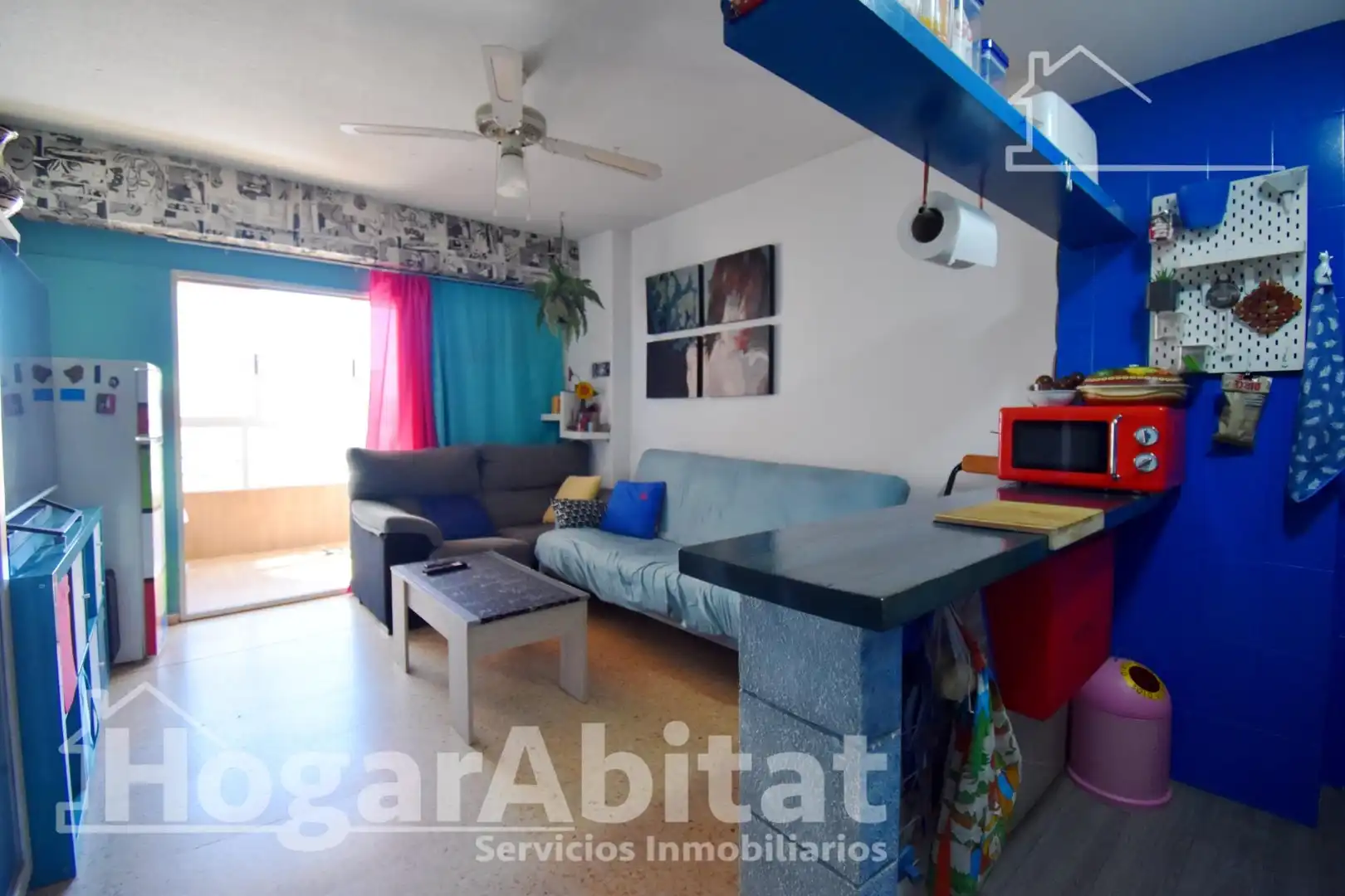 Living room of Flat for sale in Bellreguard  with Terrace, Furnished and Community pool