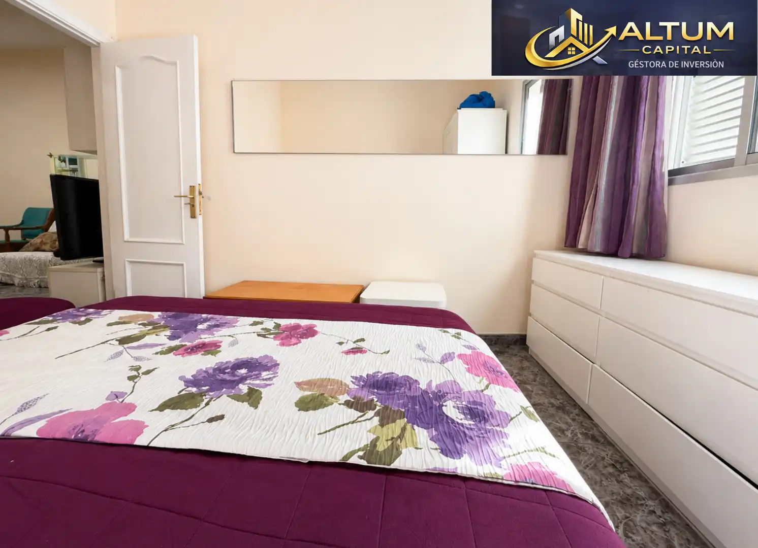 Bedroom of Flat for sale in Arona  with Furnished, Washing machine and Microwave