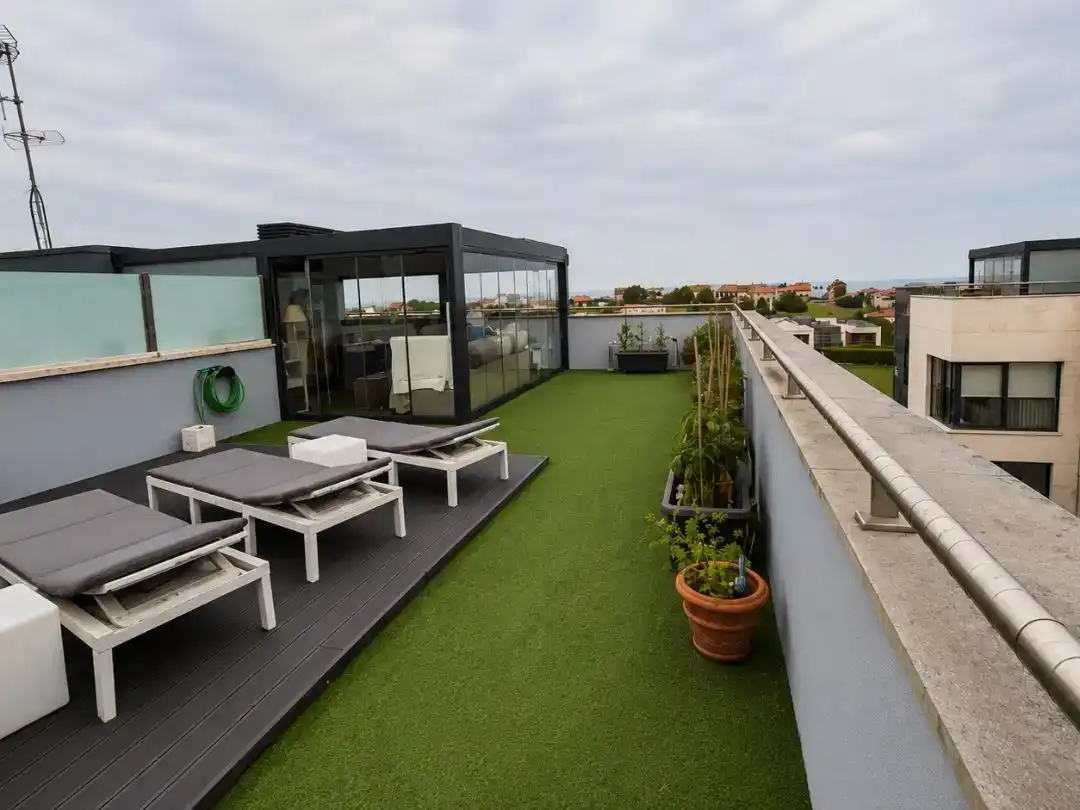 Terrace of Flat for sale in Santander  with Swimming Pool and Balcony