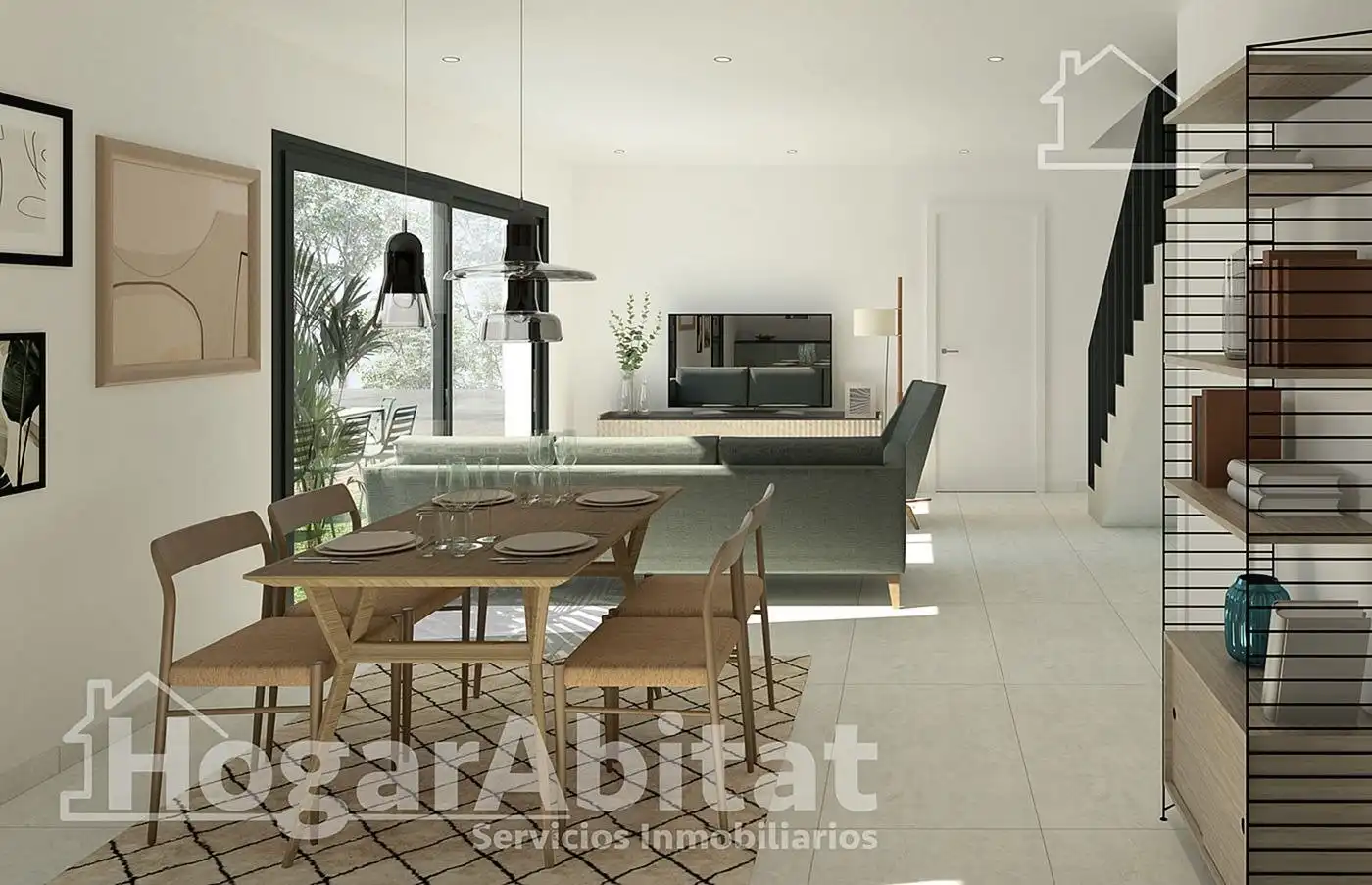 Sala de estar de Casa adosada en venta en Santa Pola con Aire acondicionado, Terraza y Piscina comunitaria