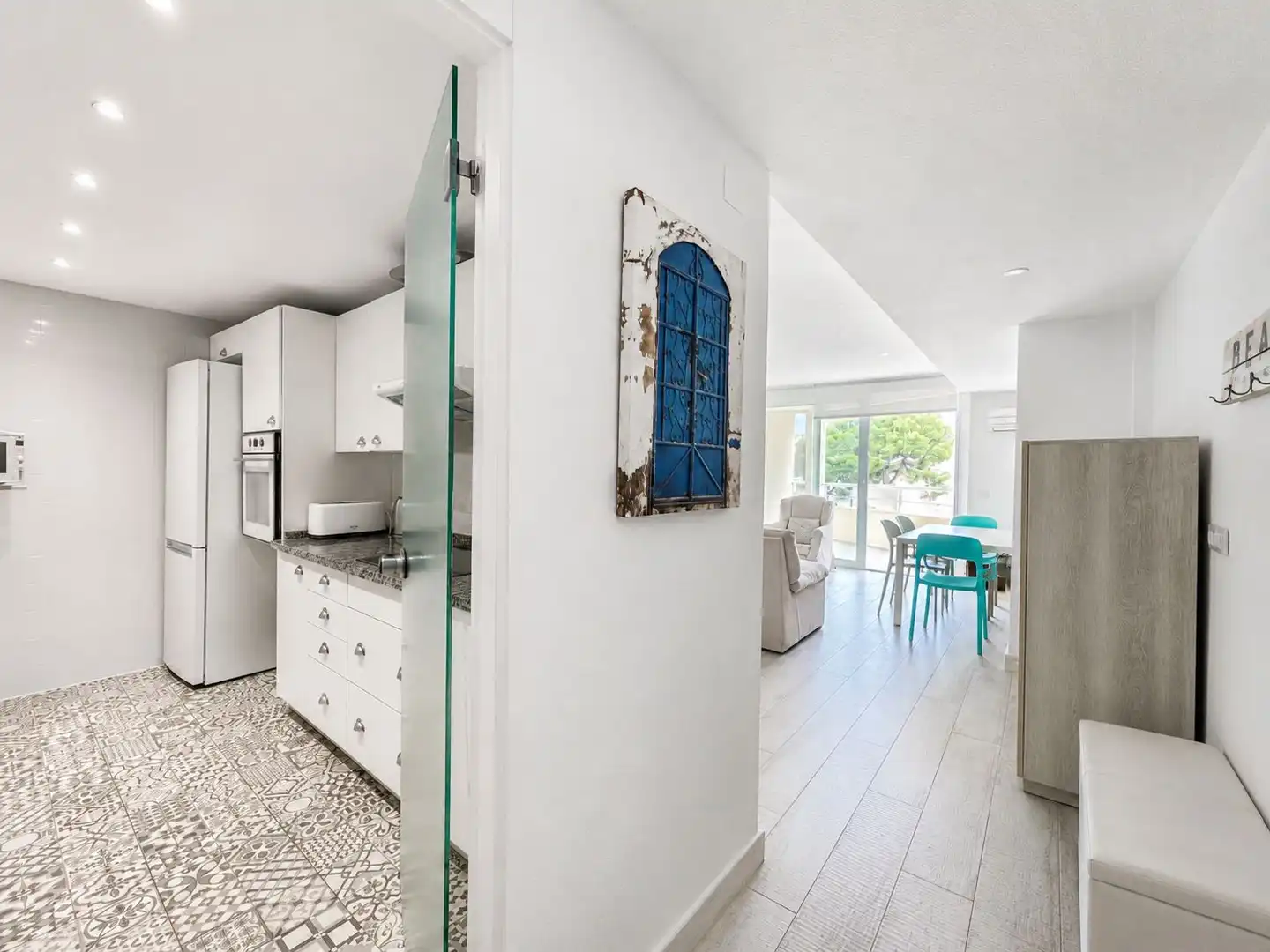 Cocina de Apartamento en venta en Jávea / Xàbia con Aire acondicionado, Jardín privado y Terraza