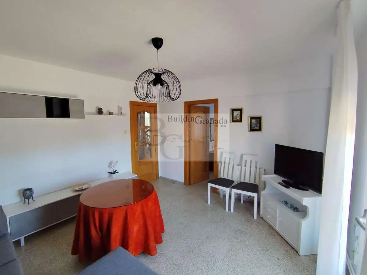 Sala d'estar de Pis de lloguer en Granada amb Calefacció, Terrassa i Moblat