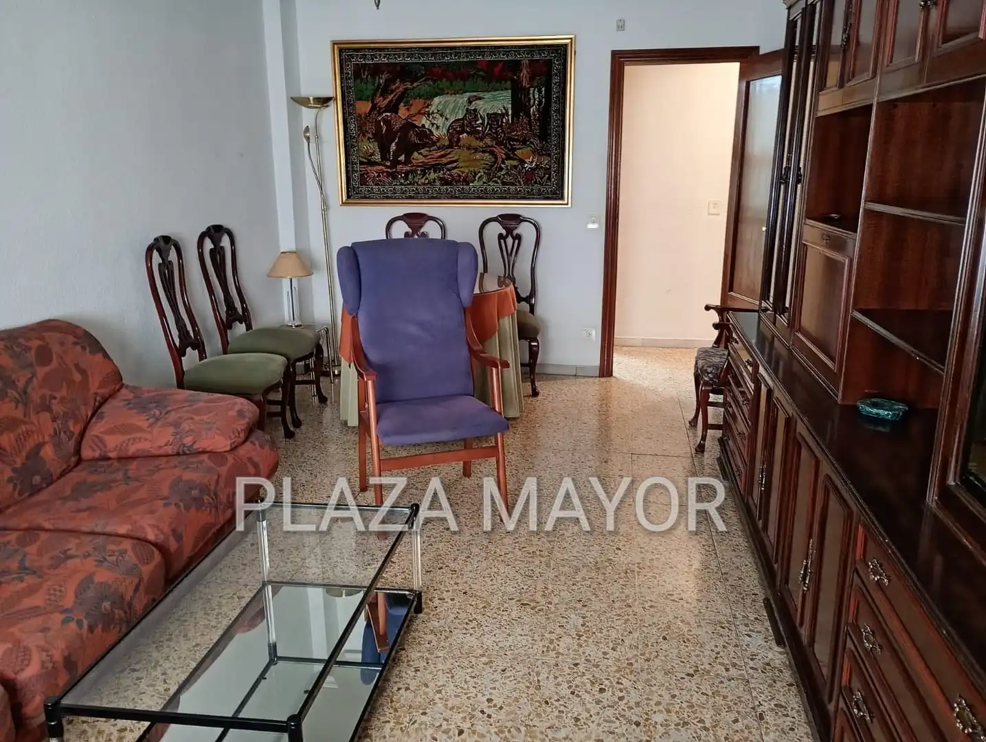Living room of Flat for sale in Salamanca  with Heating, Furnished and Balcony