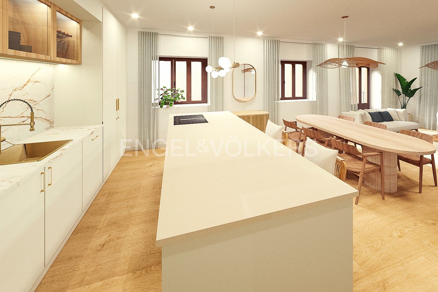 Kitchen of Apartment for sale in  Valencia Capital  with Air Conditioner, Heating and Storage room