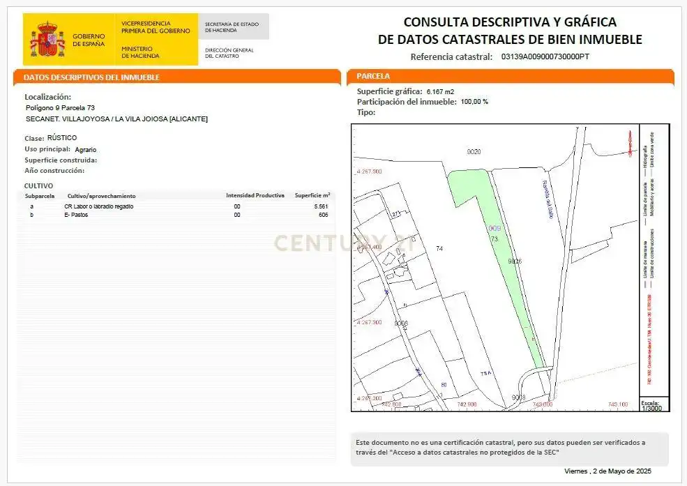 Terreno rustico in vendita a Polígono 9 Parcela 77 SECANET, 0, imagen 16