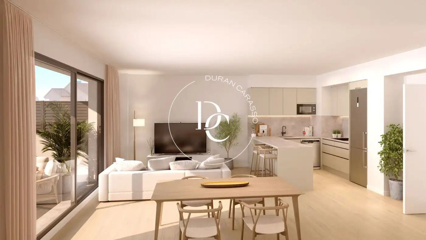Sala de estar de Piso en venta en Cubelles con Aire acondicionado, Jardín privado y Terraza