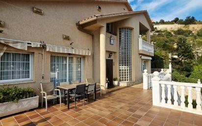 Exterior view of House or chalet for sale in Sant Fost de Campsentelles  with Air Conditioner, Heating and Private garden