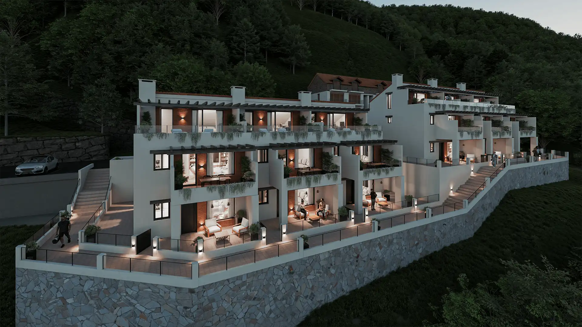 Außenansicht von Wohnungen zum Verkauf in Val de San Vicente  mit Heizung, Privatgarten und Terrasse