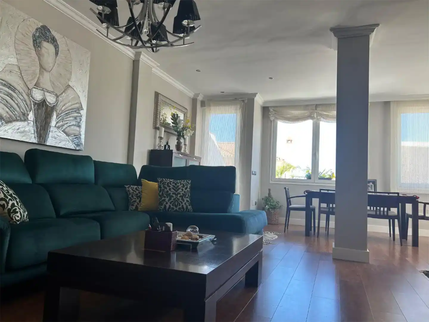 Sala de estar de Piso en venta en Málaga con Aire acondicionado, Jardín privado y Parquet
