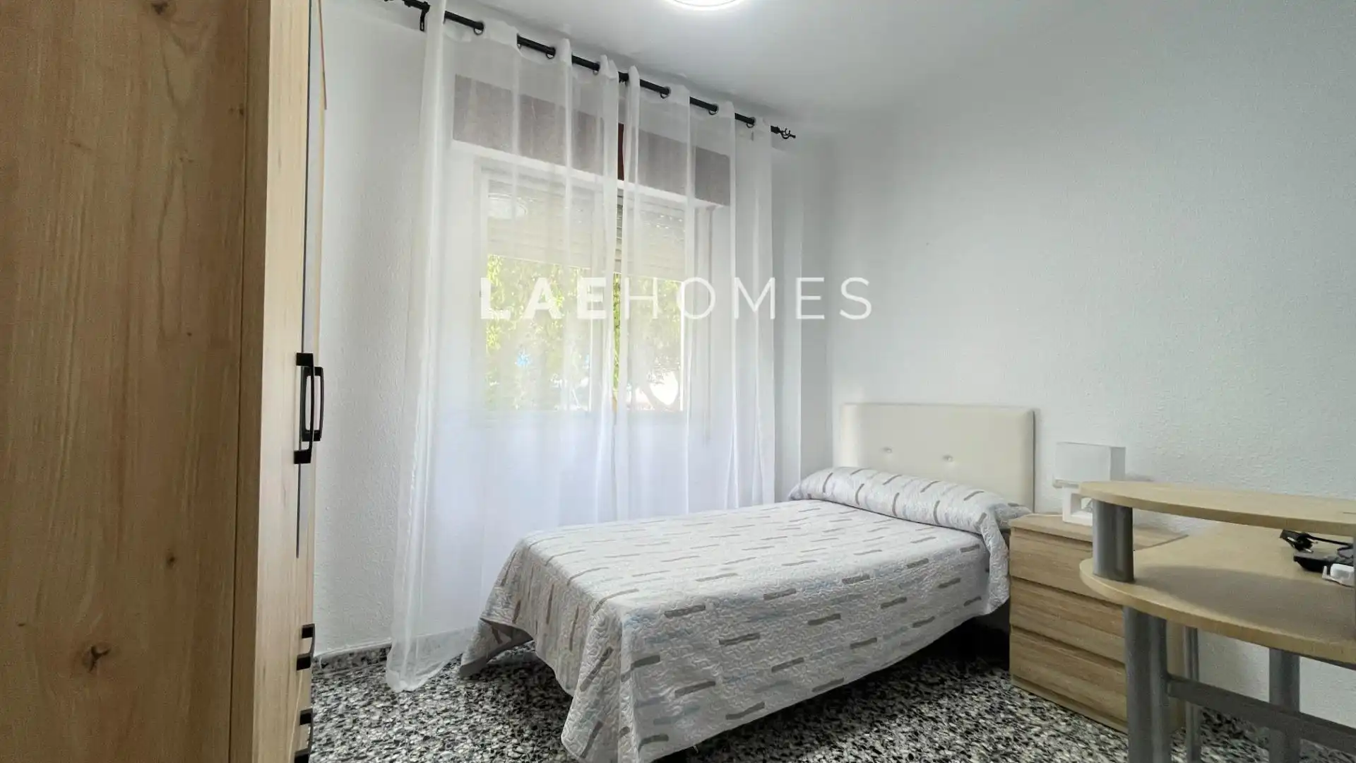 Schlafzimmer von Wohnung zur Miete in Málaga mit Klimaanlage, Heizung und Möbliert