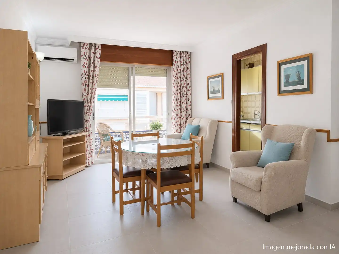 Living room of Flat for sale in Torrenueva Costa  with Terrace and Furnished
